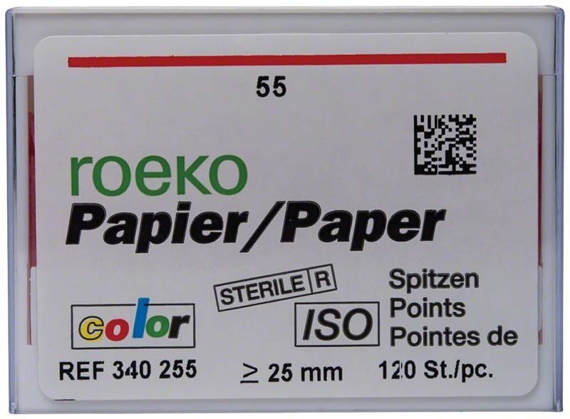 Roeko Papierspitzen Gr. 55, farbcodiert, 120 Stück, Sterile R.