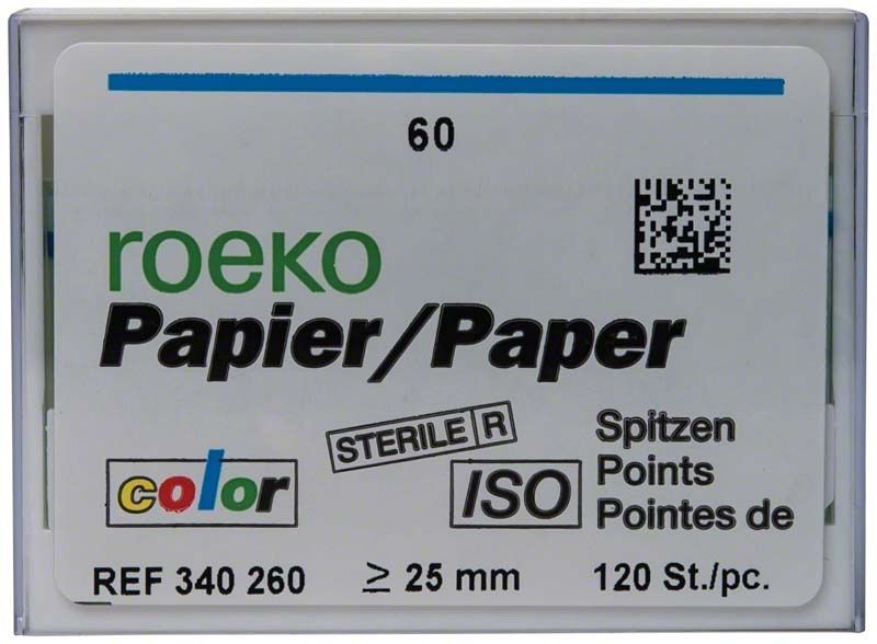 ROEKO Papierspitzen Gr. 060 in blauer Verpackung, 120 Stück.