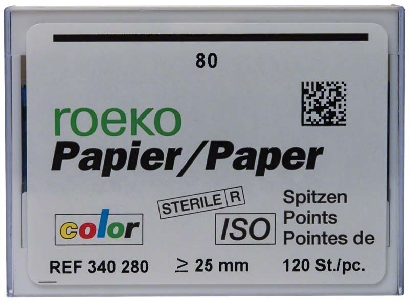ROEKO Papierspitzen Gr. 080 in schwarz, ISO-farbcodiert, 120 Stück.