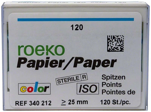 Image of ROEKO Papierspitzen color Normalpackung Gr. 120 blau