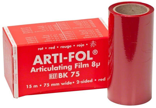 Image of Arti-Fol® Plastik 8µ 2-seitig 15m Spender - 75mm breit - rot