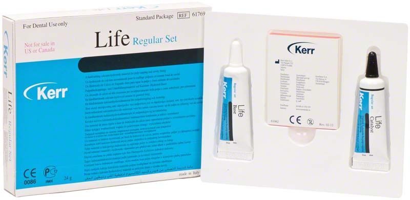 Kerr Life Regular Set 24g für Pulpenüberkappung mit Kalziumhydroxid.