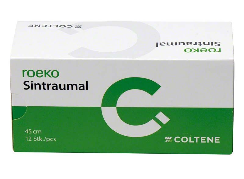 Sterile Verpackung von roeko Sintraumal Nahtmaterial, 45 cm, 12 Stück.