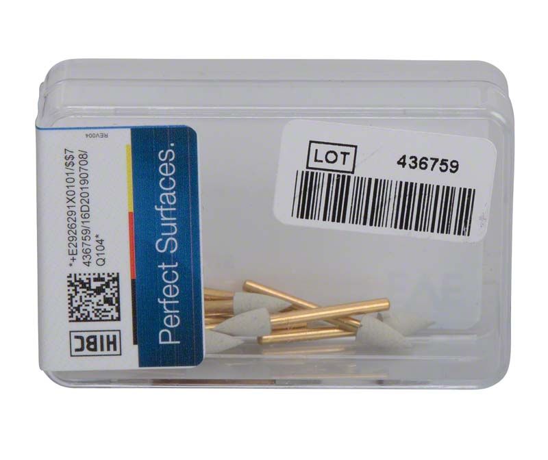 Minispitze DCP-FG1f in transparenter Verpackung mit Barcode und Etikett.