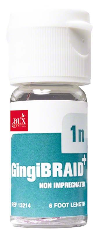 Gingibraid nicht imprägniert Größe 1 in weißer Flasche mit Schraubverschluss