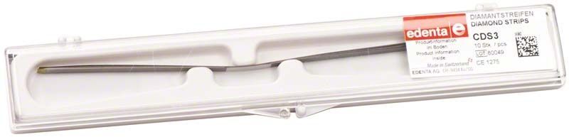 Diamantstreifen 15 Mikron in gelber Verpackung für Zahnmedizin.