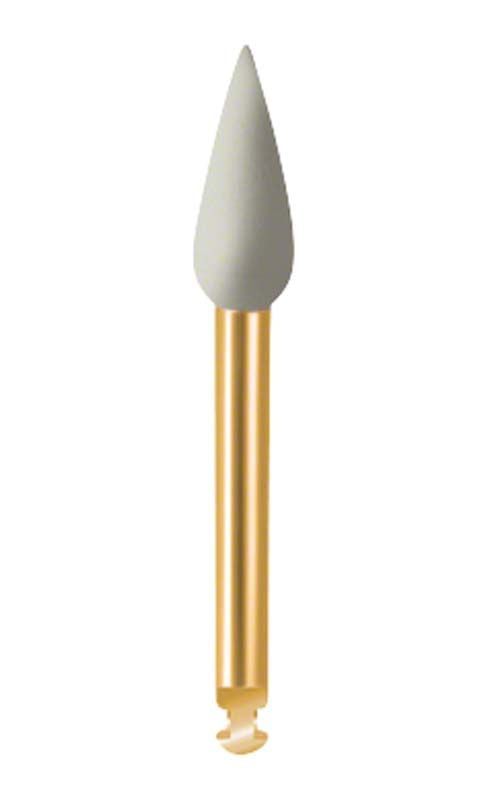 Hochglanz-Polierer EVE DIACOMP® plus Flamme mit goldfarbenem Griff.