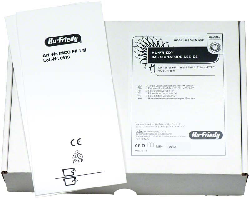 Dauer-Sterilisationsfilter PTFE für IMS Sterilisationscontainer, Verpackung mit Etikett.