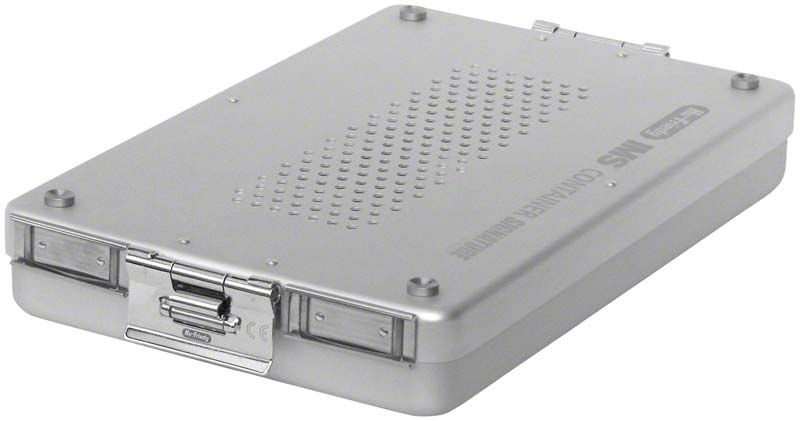 Sterilisations-Container aus Edelstahl, 312 x 190 x 50 mm.