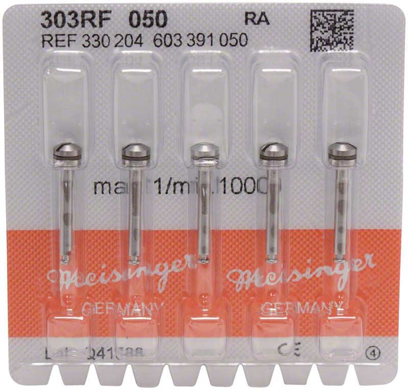 Mandrelle W 303 RF 050 für dentaltechnische Anwendungen in Blisterverpackung