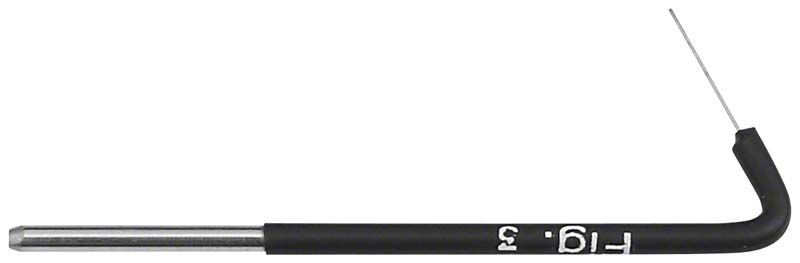 Elektrodenstück Fig. 3 mit gebogenem Ende auf weißem Hintergrund.