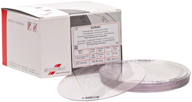 Hochwertige DURAN® Tiefziehfolien in klarer Ausführung auf Verpackung.