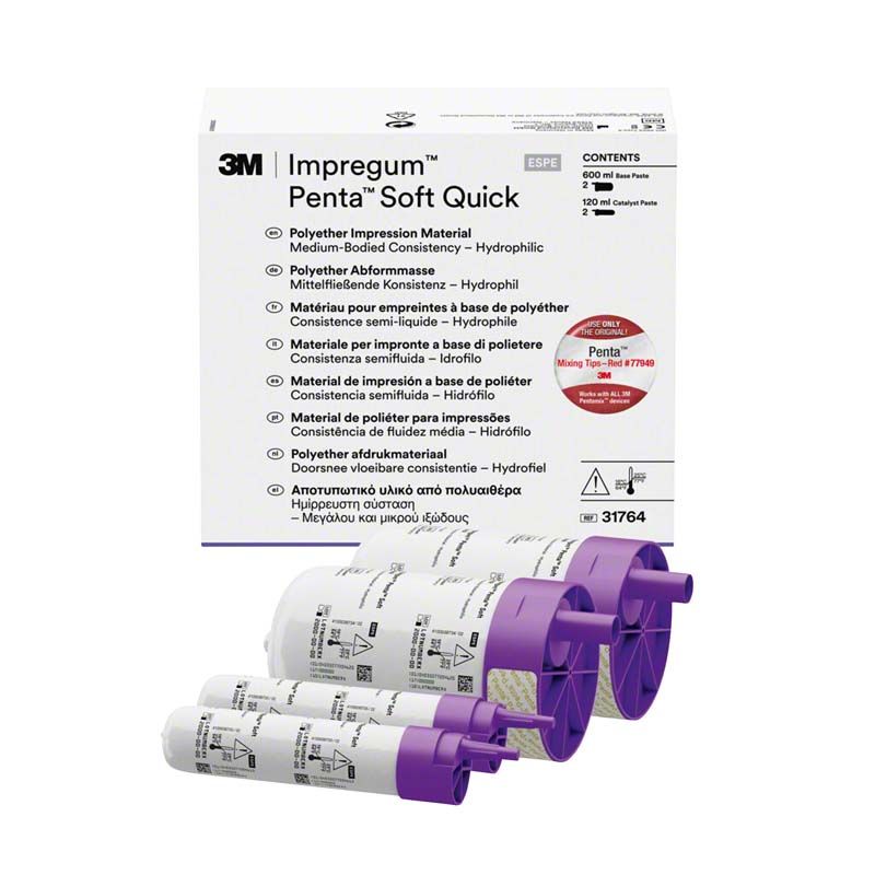 Impregum™ Penta™ Soft Quick Refill mit Kartuschen und Verpackung.