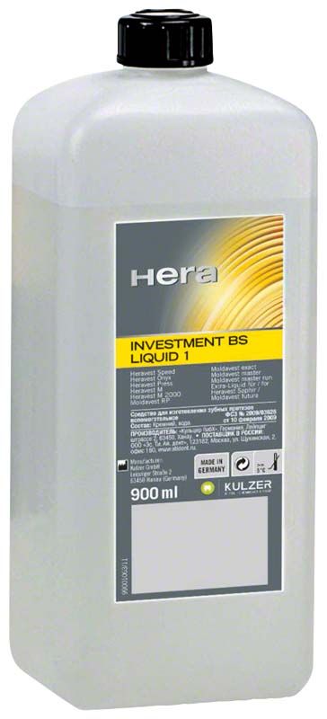 Investition BS Liquid 1 900ml Flasche mit Etikett und schwarzem Deckel.