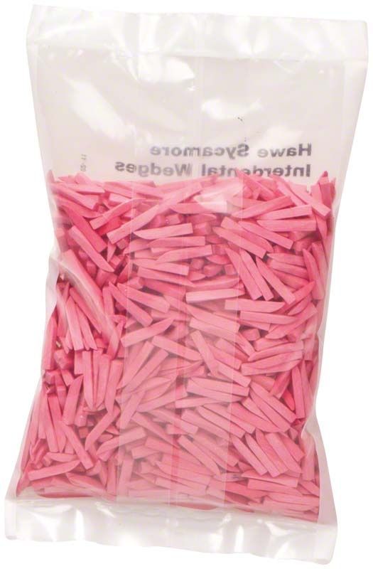 Interdentalkeile 1000er Packung in roter Farbe in Kunststoffbeutel.