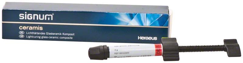 Signum® ceramis dentine DD3 in Spritze und Verpackung.