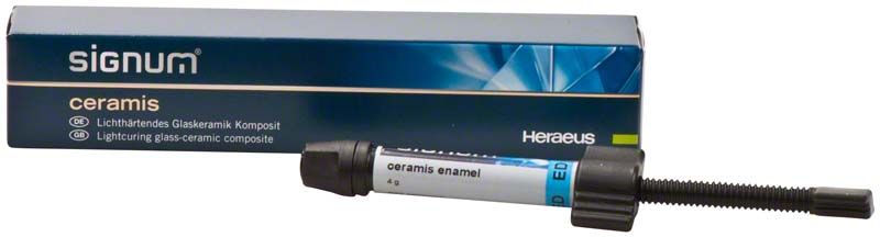 Signum® ceramis enamel ED Verpackung mit Spritze für Glaskeramikkomposit.