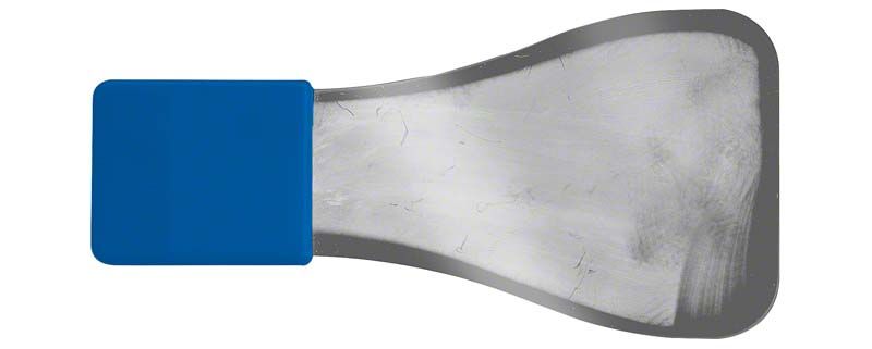 Foto-Mundspiegel 79 x 163mm mit blauem Griff