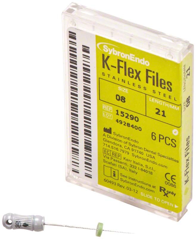 K-Flex Feilen 21mm ISO 008 in transparenter Verpackung mit gelbem Etikett.