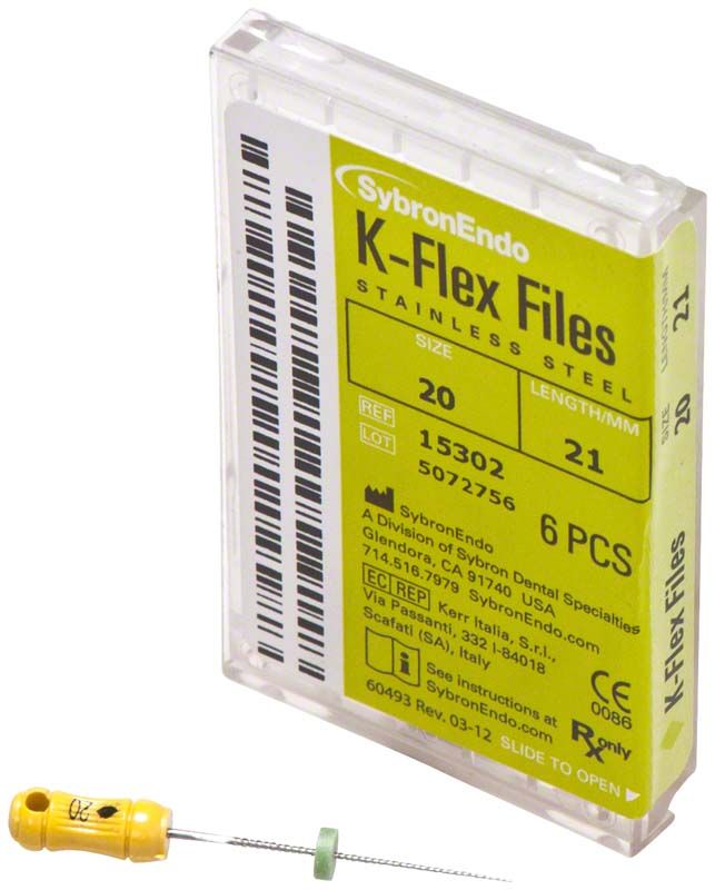 Medic-Star K-Flex Feilen 21mm ISO 020 in gelber Verpackung.