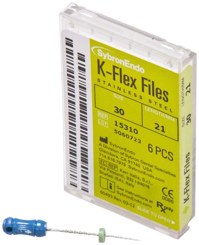 K-Flex Feilen 21mm ISO 030 in blauer Farbe mit Verpackung.