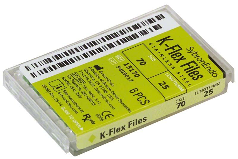 K-Flex Feilen 25mm ISO 070 in grüner Verpackung, 6 Stück.