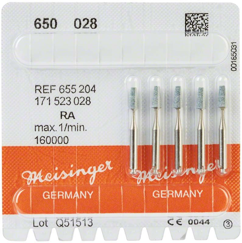 Schleifer grün medium W 650 028 in Originalverpackung mit fünf Schleifern.