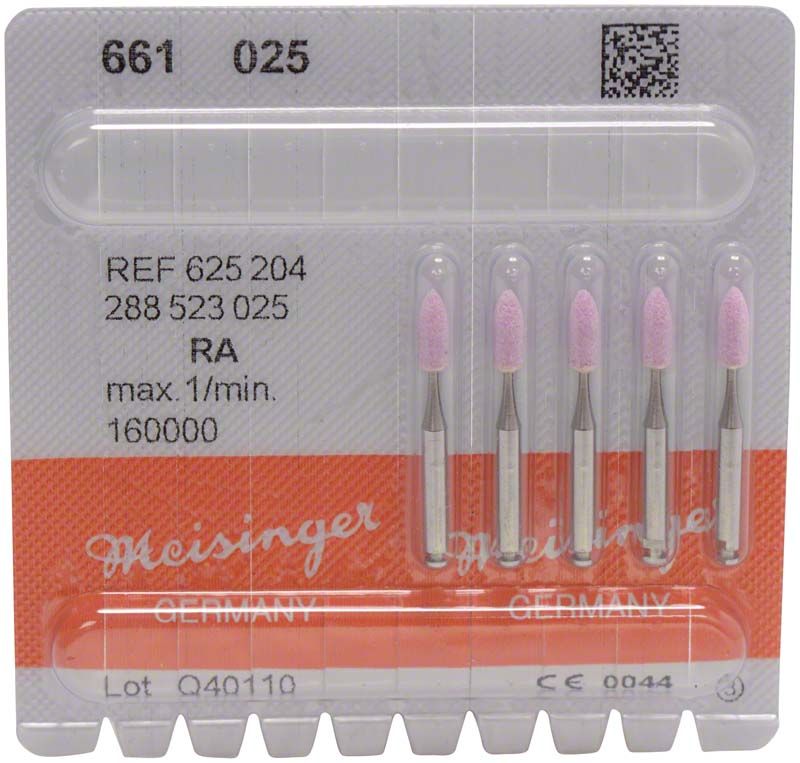 Keramische Schleifer rosa medium W 661 025 in Blisterverpackung.