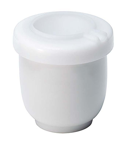 Pala® Anrührbecher aus weißem Kunststoff in Nahaufnahme.