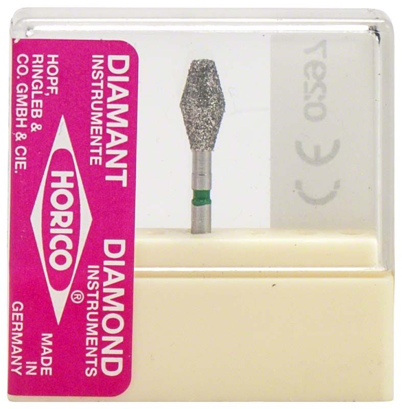 Diamantschleifer Diamant FG 038G 037 mit grünem Ring in Verpackung.