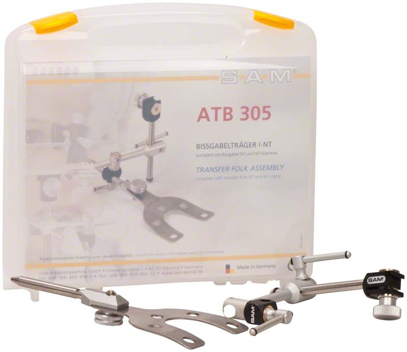 Bißgabelträger I-NT mit Transferbogen und Verpackung von Medic-Star.