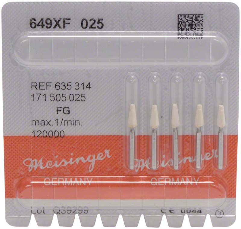 Arkansas Schleifsteine extrafein für zahnmedizinische Handstücke in Blisterverpackung