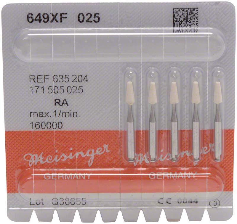 Arkansas Schleifsteine extrafein für dentalmedizinische Anwendungen in Blisterpackung.