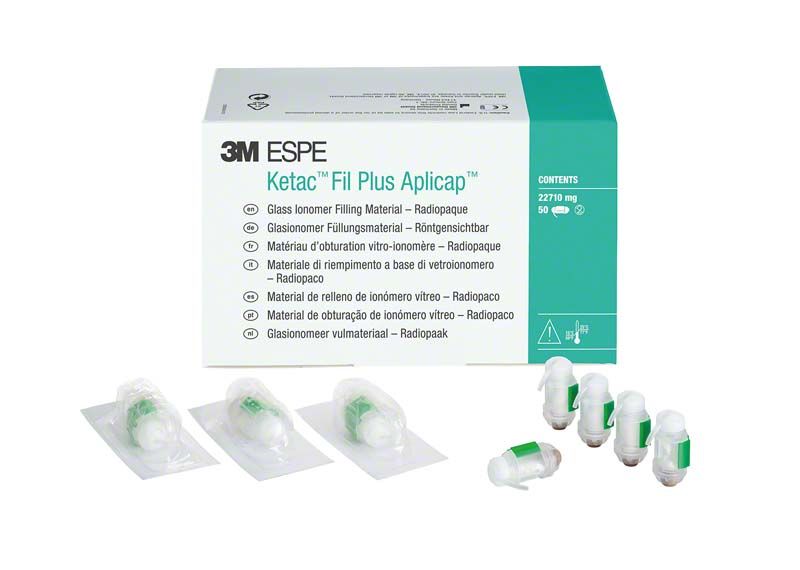 Ketac Fil Plus Aplicap Verpackung mit Glas-Ionomer-Füllungsmaterial und Kapseln.
