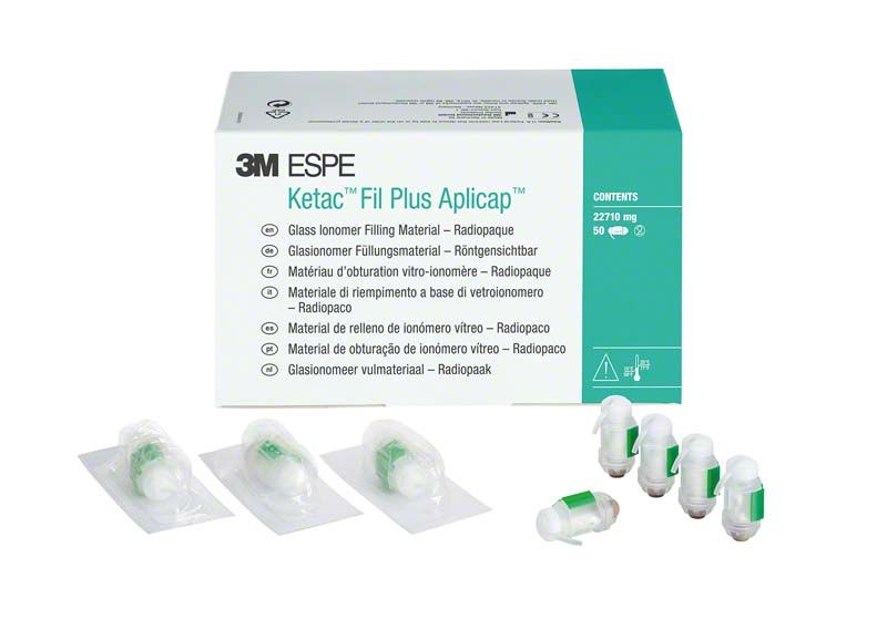 3M Ketac Fil Plus Aplicap 50er A3 Verpackung mit Kapseln.