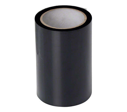 Schwarze doppelseitige HANEL Okklusionsfolie, aufgerollt, 80mm breit.