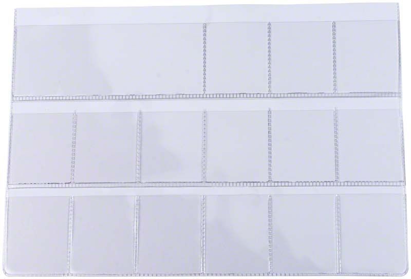 Dentalfilmtaschen für 15 Zahnfilme in DIN A5 Querformat.