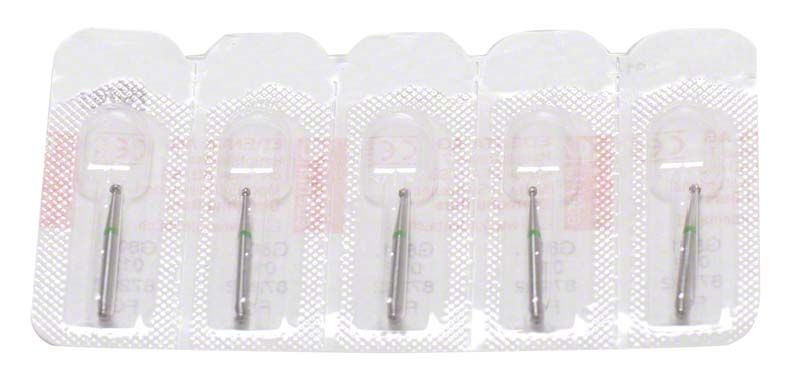 Diamantenschleifer FG 801G 012 in Blisterverpackung, geeignet für Zahnpräparationen.