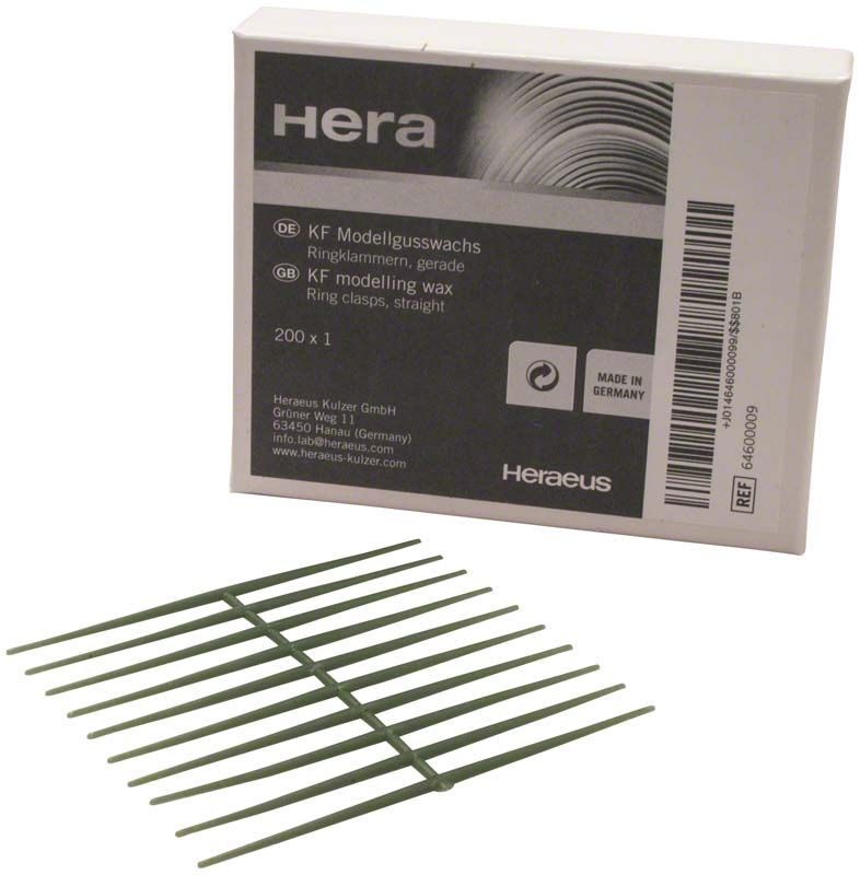 KF-Wachsklammern Ringklammern gerade mit Verpackung von Heraeus.