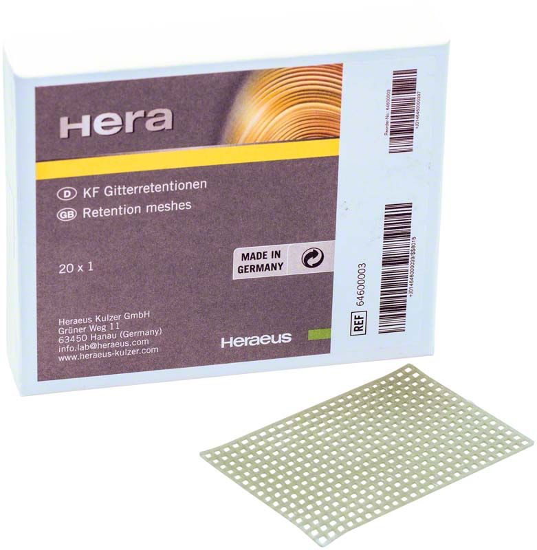 KF-Wachsretentionen Gitterretentionen in Verpackung mit Produktabbildung.