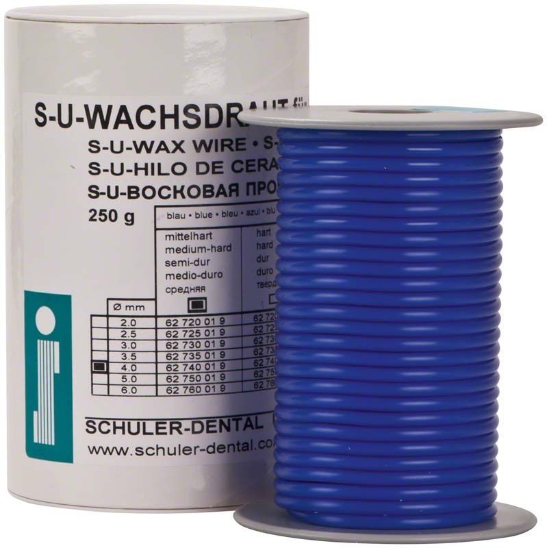 Image of S-U-Wachsdraht blau mittelhart Ø 4,0mm