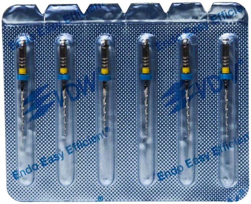 Mtwo® NiTi-Instrumente in Blisterverpackung mit sechs Instrumenten.