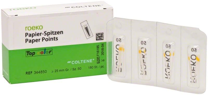 ROEKO Papierspitzen TopColor Gr. 050 gelb in Verpackung.