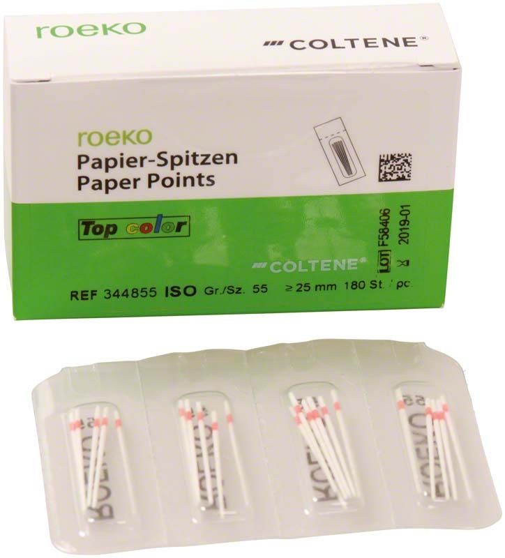 ROEKO Papierspitzen Top color Gr. 055 rot in Verpackung.