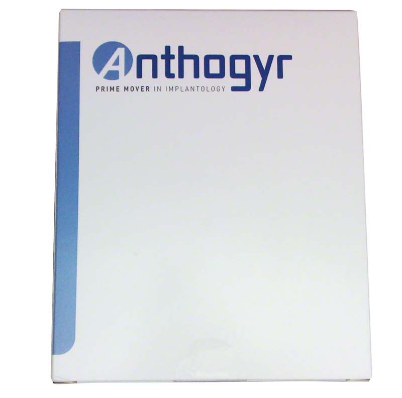 Aspeo Knochensammler-Verpackung mit Anthogyr-Logo und Slogan.