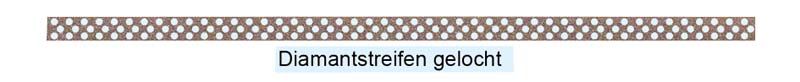 Diamantstreifen gelocht für zahnmedizinische Anwendungen.