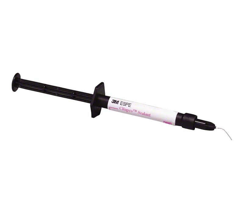 Clinpro™ Sealant Spritzen Refill mit Applikatorspitze auf weißem Hintergrund.
