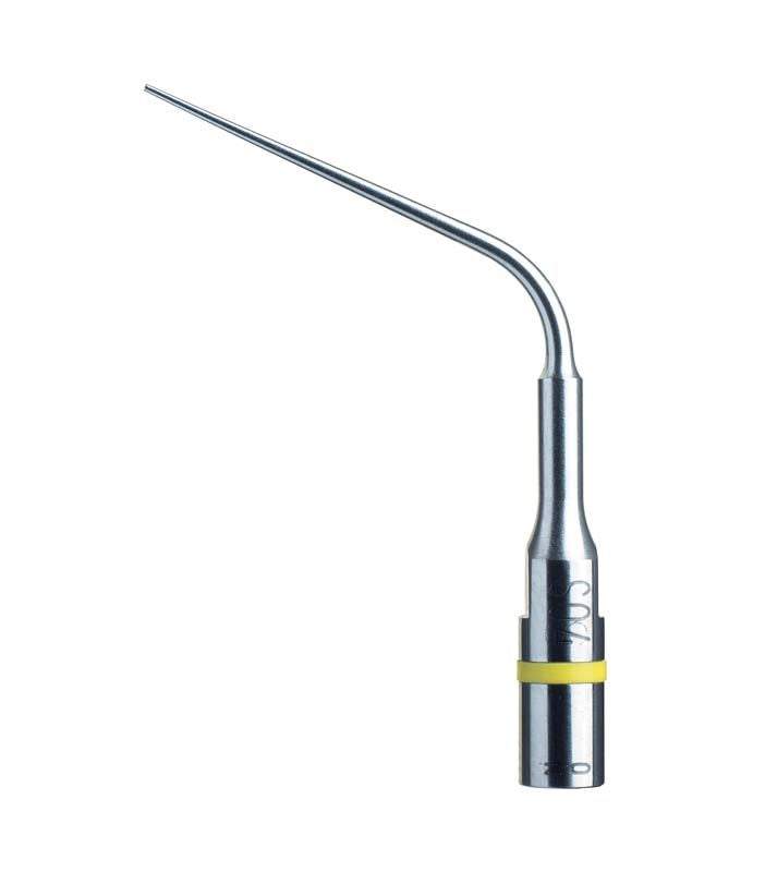 Endodontisches Spitzenstück KONDENSER mit gebogenem Metallaufsatz.