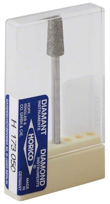 Diamant-Schleifinstrument H 173 050 in transparenter Kunststoffbox.