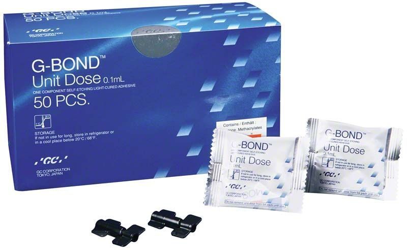 G-Bond Unidose Verpackung mit 50 Einzeldosen und Inhaltsstoffangabe.